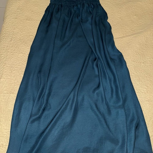 Maxi skirt petrol with elastic waist Bershka like new, size S