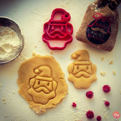Santa Claus cookie cutter made to order, food-safe PETG