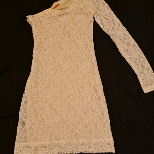 Lace dress like new, beige cream, size S