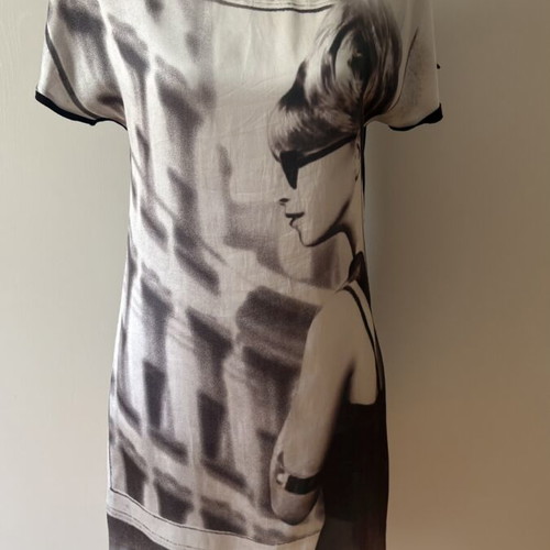 Promod dress size M satin front, black back, like new