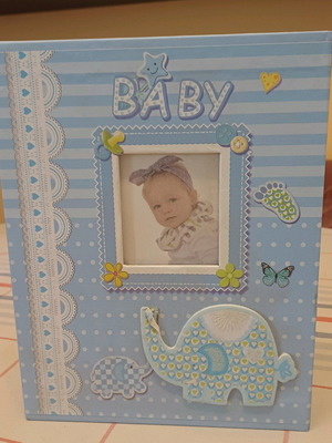 Photo album for boy like new, A4 size, 100 photos capacity