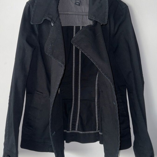 H&M black trench-style jacket like new, size 40