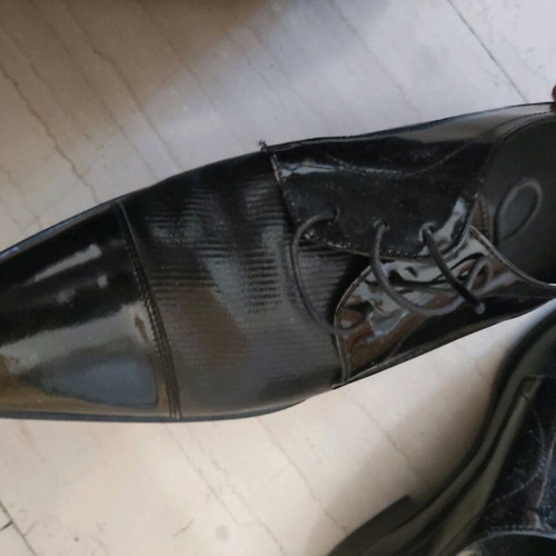 Men's patent leather shoes size 42 like new, black