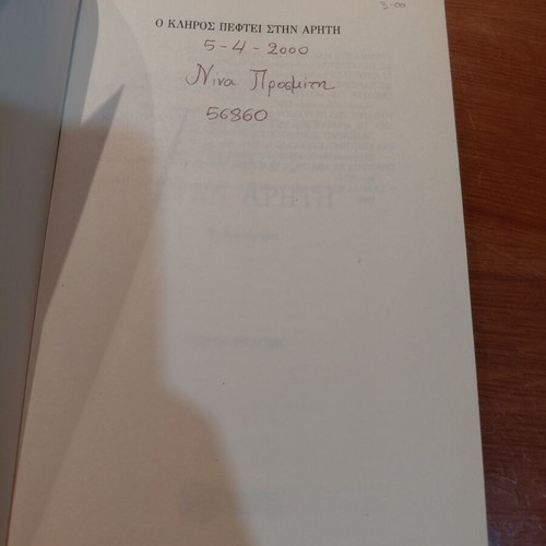 O Kliros Pefte Stin Ariti novel by Poly Milioti