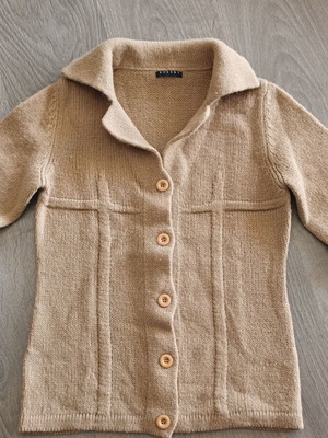 Sisley wool cardigan with alpaca size M like new, beige