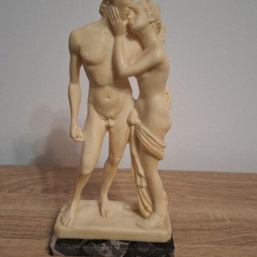 Decorative statue like new with carved details, table decor