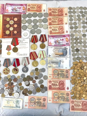 Collectible coin and medal collection used