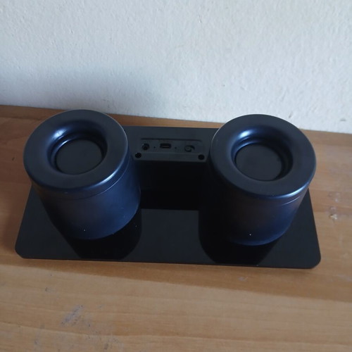 Compact Bluetooth speaker, modern black design