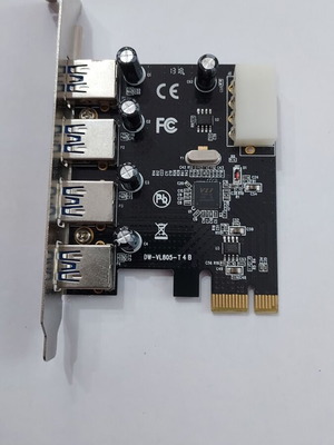 4 Port PCI-E to USB 3.0 Adapter like new