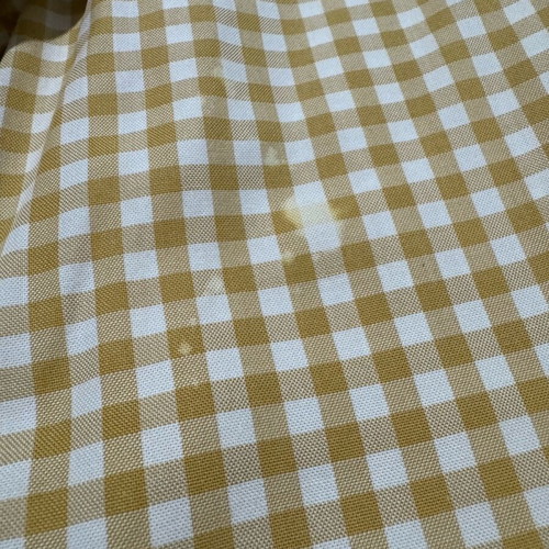 Zara Man Gingham Shirt used, size L, mustard yellow