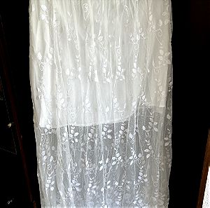 Maxi λευκή φούστα με δαντέλα