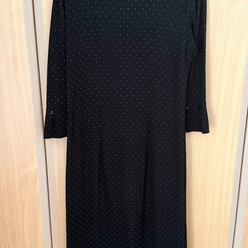 Alexander & Jacob women's maxi dress size XL like new black with white polka dots