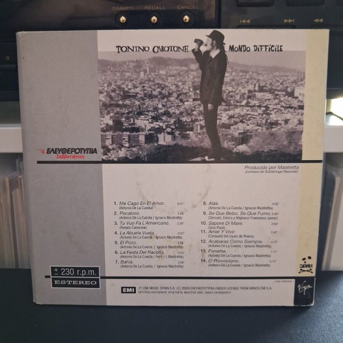 Tonino Carotone Mondo Difficile CD used, Latin genre