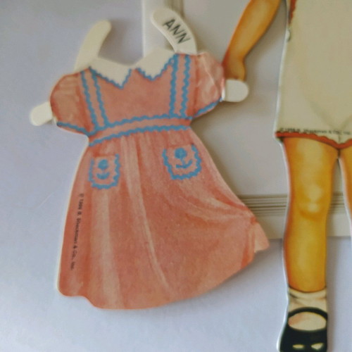 Vintage collectible paper doll with clothes Shackman 1986 like new