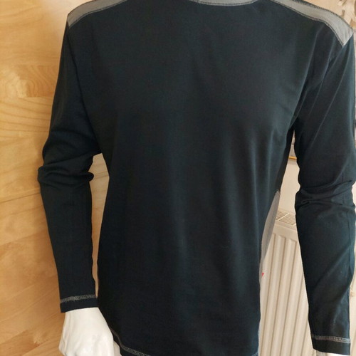 Engelbert Strauss men's long-sleeve cotton shirt medium like new, black gray