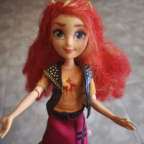 My Little Pony Sunset Shimmer doll used, Hasbro 2017 collectible
