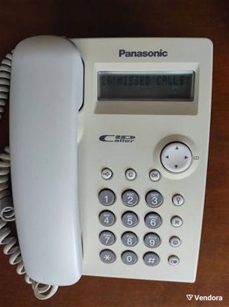  Panasonic KX-TSC11 ensirmato tilefono grafiou lefko