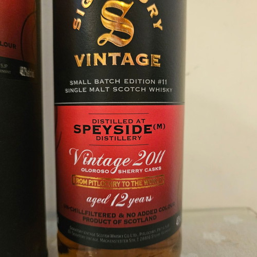 Macallan 12yo of 2011. Signatory Vintage. Whisky.