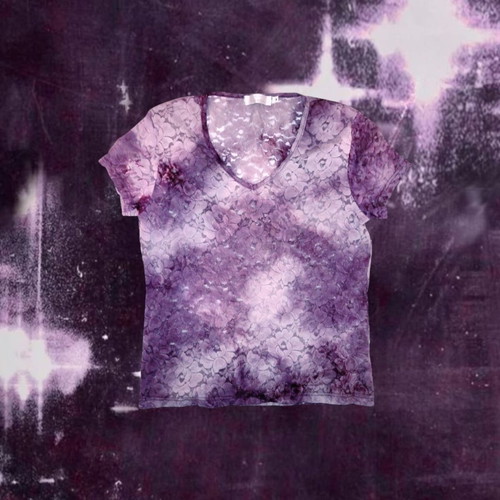 Purple lace tie dye t-shirt used, size M Friendex