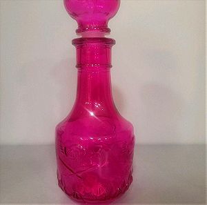 Γυάλινο μπουκάλι αεροστες σε χρωμα φούξια