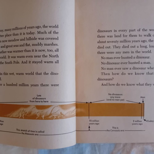 Dinosaurs and More Dinosaurs vintage children's book used, English