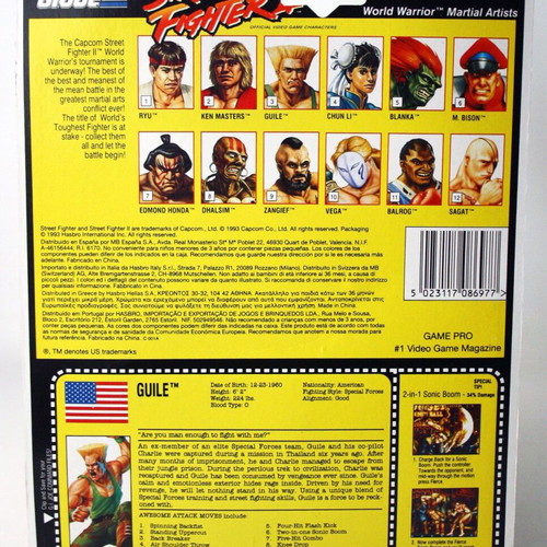 G.I. Joe Capcom Street Fighter II Guile figure vintage 1993 new sealed