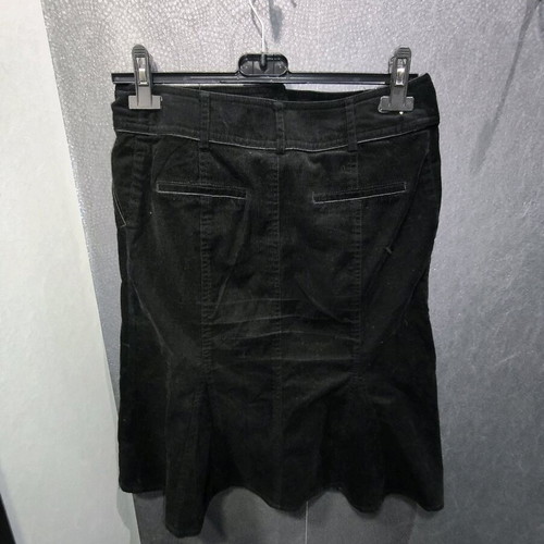 Black midi corduroy skirt Camaieu like new