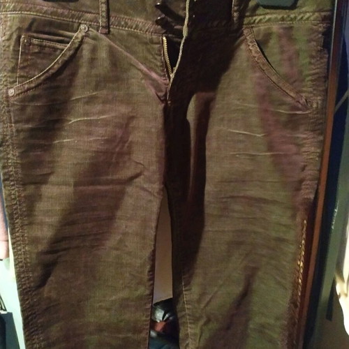 Guess Capri Pants new, size L, brown green (olive)
