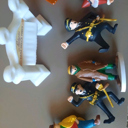 Pippi Longstocking figures used, set of 4, 1980s vintage