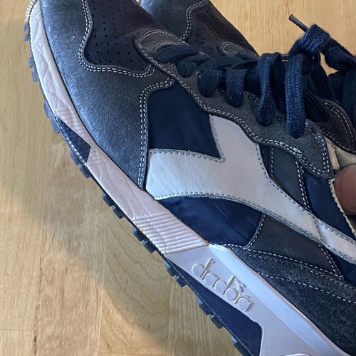 Diadora sneakers used, blue, size 42