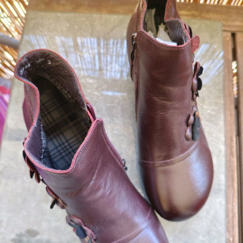 Women's ankle boots like new, size 38, purple, narrow fit
