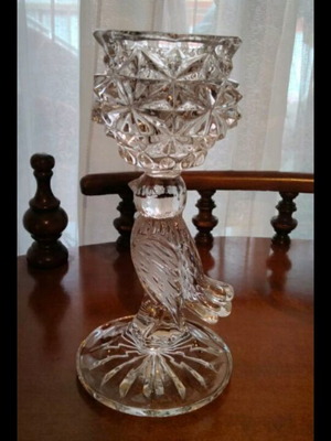 Hofbauer Byrdes Crystal Candlestick like new, 17cm