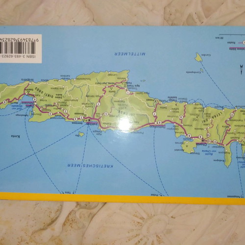 Crete guidebooks used, foreign language, both together