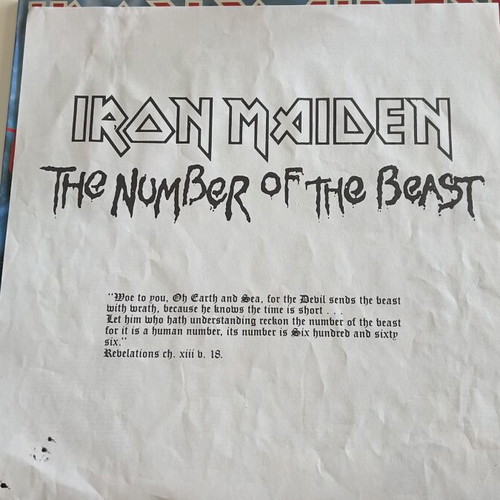 Iron Maiden The Number of the Beast LP original first press 1982 like new