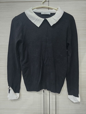 Zara women's blouse like new, black and white, size M