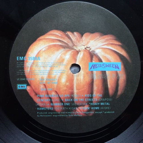 Helloween Pink Bubbles Go Ape vinyl record used, metal