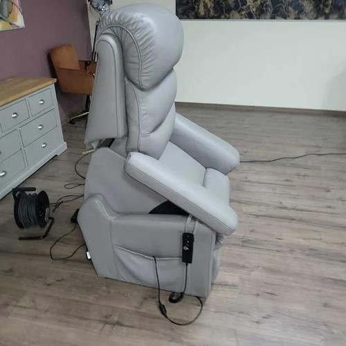 Gray leather La-z-boy armchair new with electric relax mechanism