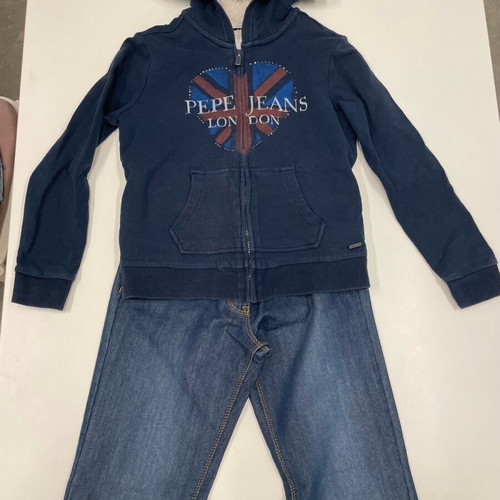 Pepe Jeans jacket and Orchestra jeans set used for 10 years old
