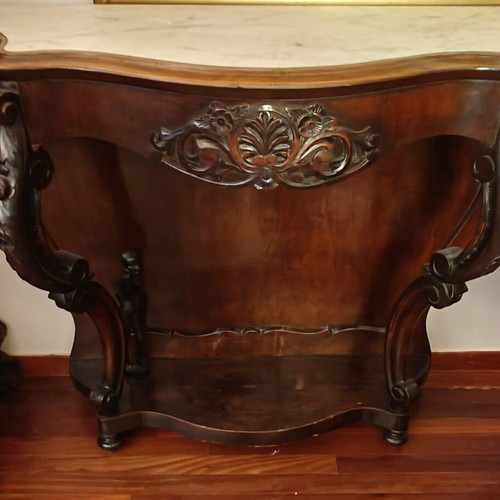 Console table used with marble top, antique, 115x45x93 cm