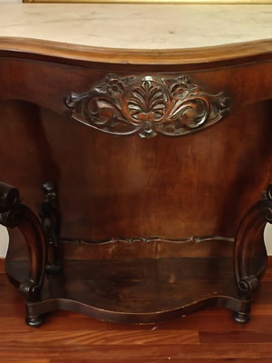 Console table used with marble top, antique, 115x45x93 cm
