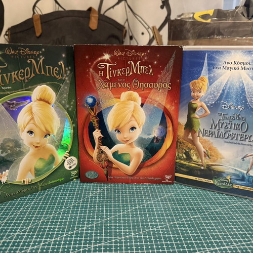 Tinkerbell DVD collection used, all movies with Greek dubbing