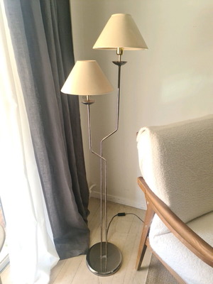 Mid-Century Floor Lamp vintage, one bulb works, needs wiring fix