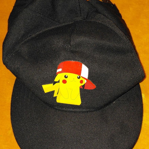 Black Pikachu cap, one size fits all