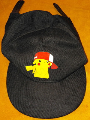 Black Pikachu cap, one size fits all