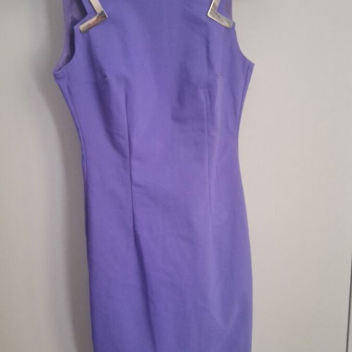 Access lilac purple pencil dress XS used with gold details
