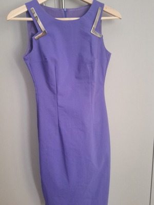 Access lilac purple pencil dress XS used with gold details