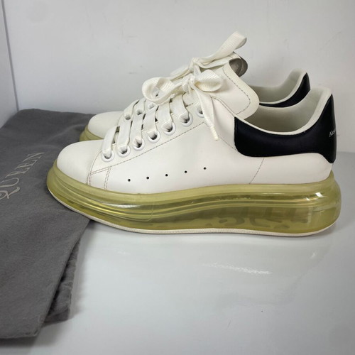 Alexander McQueen Oversized Sneakers Size 37 Like New, White Leather
