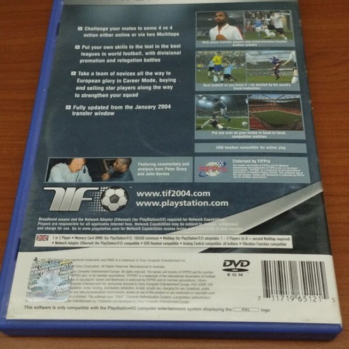 This Is Football 2004 PlayStation 2 game used