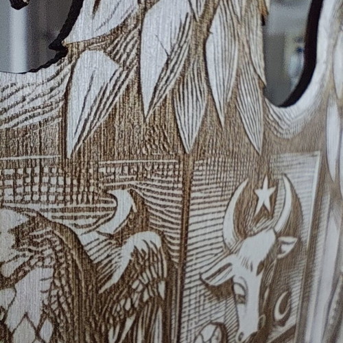 Romanian Coat of Arms Wooden Laser Engraved Decorative Stand new