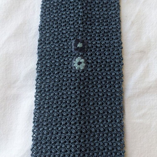 Paul Smith silk knitted tie like new, blue with square end